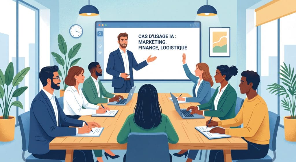 cas d'usage formation ia marketing finance logistique