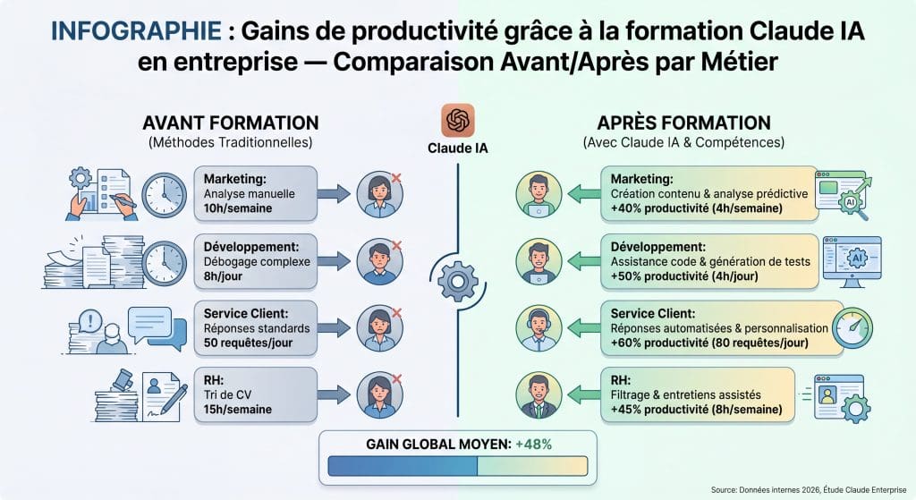 gain de productivité grâce à une formation claude ia